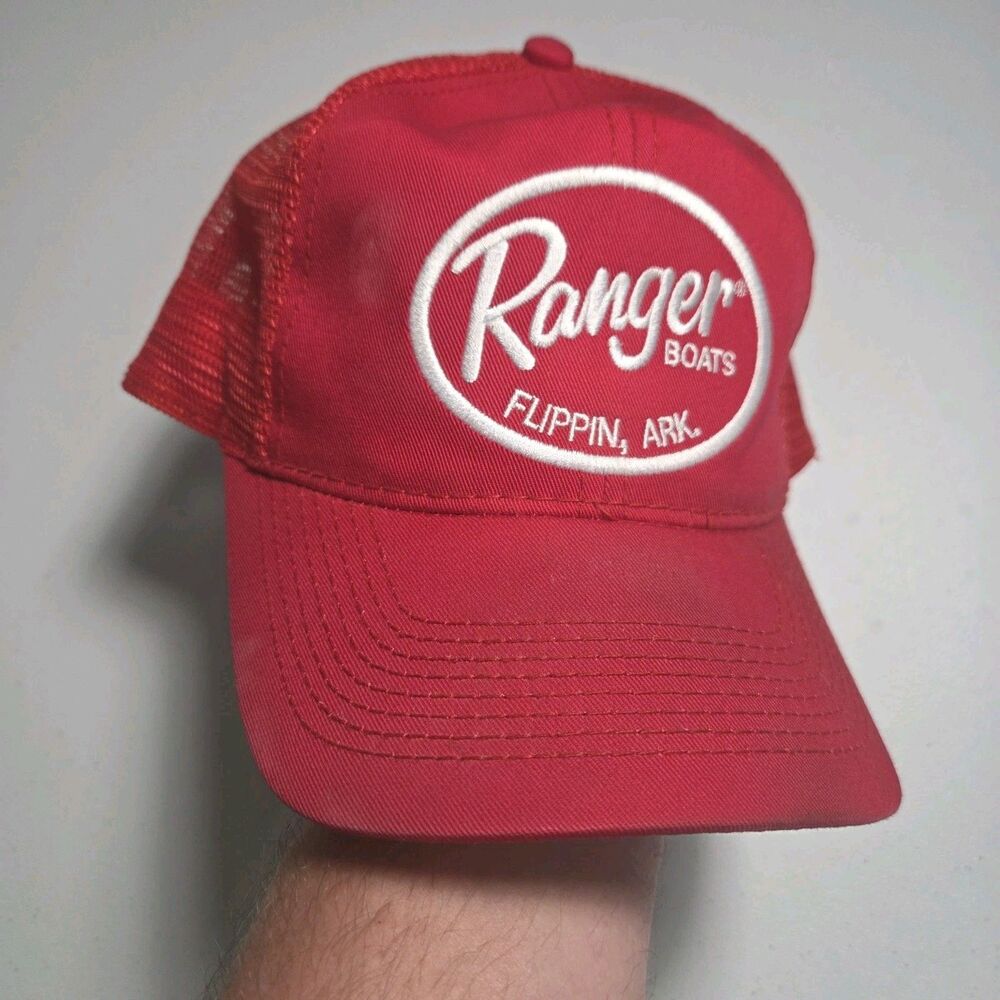 Vintage Ranger Boats Hat Flippin Ark Red Mesh Trucker Snapback The Game Cap